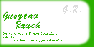 gusztav rauch business card